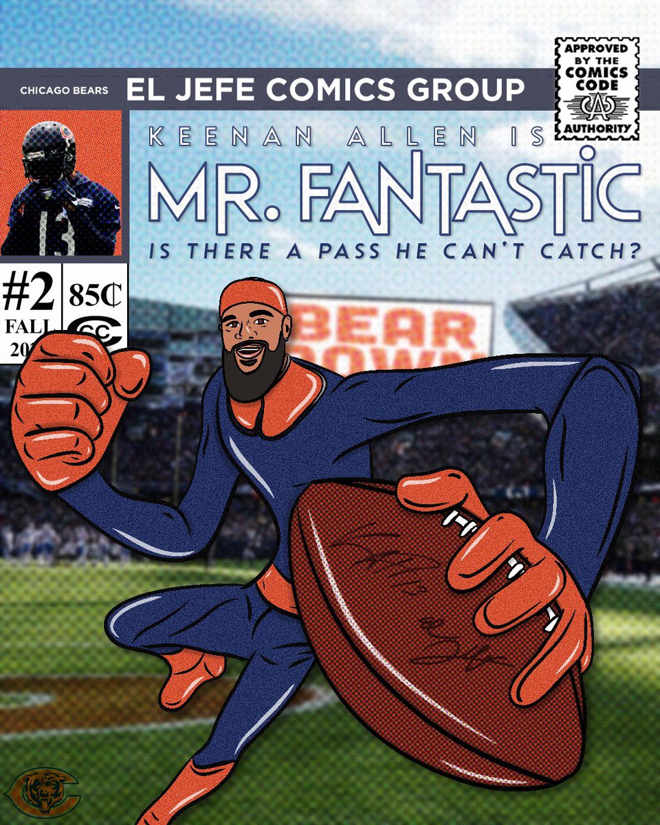 ElJefeCreative's tweet photo. Most FANTASTIC trade of the offseason @Keenan13Allen #ChicagoBears https://t.co/kJKc4adLAj