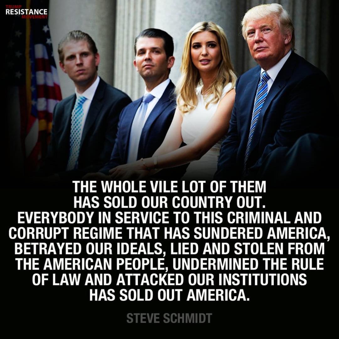 talkatone2016's tweet photo. Trump is a 34 time Convicted Felon & Rapist
Trump Locked Infants in Cages
Ivanka & Jared got $640 million as WH advisors
Jared got $2 billion from the Saudis
Jared got $6.35 million in PPP loan
Don Jr & Eric Trump stole from children's charities
#TrumpsForPrison2024
#LockTrumpsUp https://t.co/PoOKh3I4pB