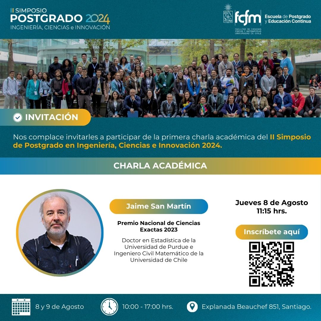 🎓 Este jueves 8 te invitamos a la charla académica de Jaime San Martín, Premio Nacional de Ciencias Exactas 2023, director científico del <a href="/NLHPC/">nlhpc</a> e investigador del CMM, en el marco del II Simposio de Postgrado 2024.

📌 𝗥𝗘𝗚𝗜𝗦𝗧𝗥𝗢 𝗚𝗥𝗔𝗧𝗜𝗦 go.cmm.uchile.cl/simposio