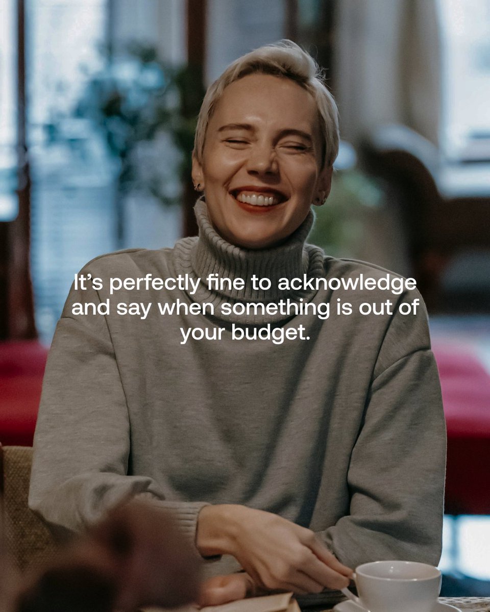 Financial wellness is all about being honest with yourself. 

If something doesn’t fit your budget, it's totally okay to say no. ✋🏽

Stick to your means, your future self will thank you!
