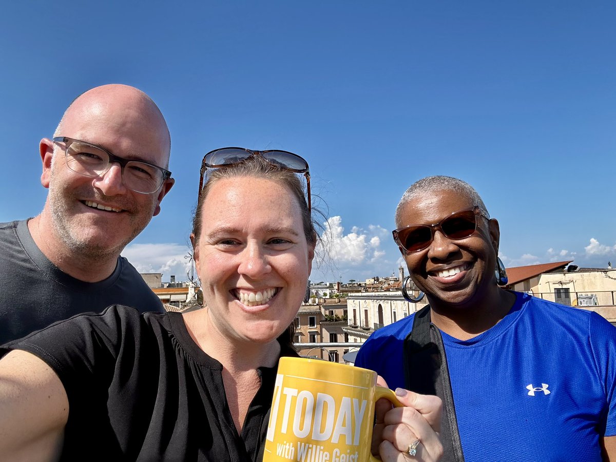 KellyQuesnelle (@drquesnelle) on Twitter photo Since <a href="/WillieGeist/">Willie Geist</a> was pre-empted by the Olympics, Andy & I had nothing better to do but head to Rome and celebrate our 20th Anniversary! The best part was making new friends with <a href="/TeeAnnVal/">Teresa Valentine</a> when we asked her to take our mugshot, because it turns out she’s also a #SundayTODAY Since <a href="/WillieGeist/">Willie Geist</a> was pre-empted by the Olympics, Andy & I had nothing better to do but head to Rome and celebrate our 20th Anniversary! The best part was making new friends with <a href="/TeeAnnVal/">Teresa Valentine</a> when we asked her to take our mugshot, because it turns out she’s also a #SundayTODAY