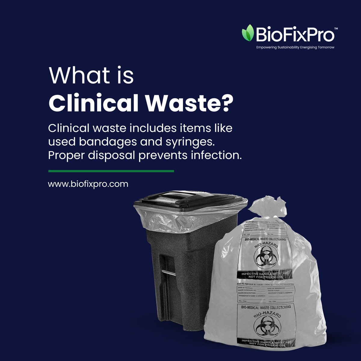 BioFixPro's tweet image. Keeping it clean and green with safe clinical waste disposal! BioFixPro ensures your medical waste is managed responsibly. 🌿
#CleanAndGreen #LikeBioFixPro