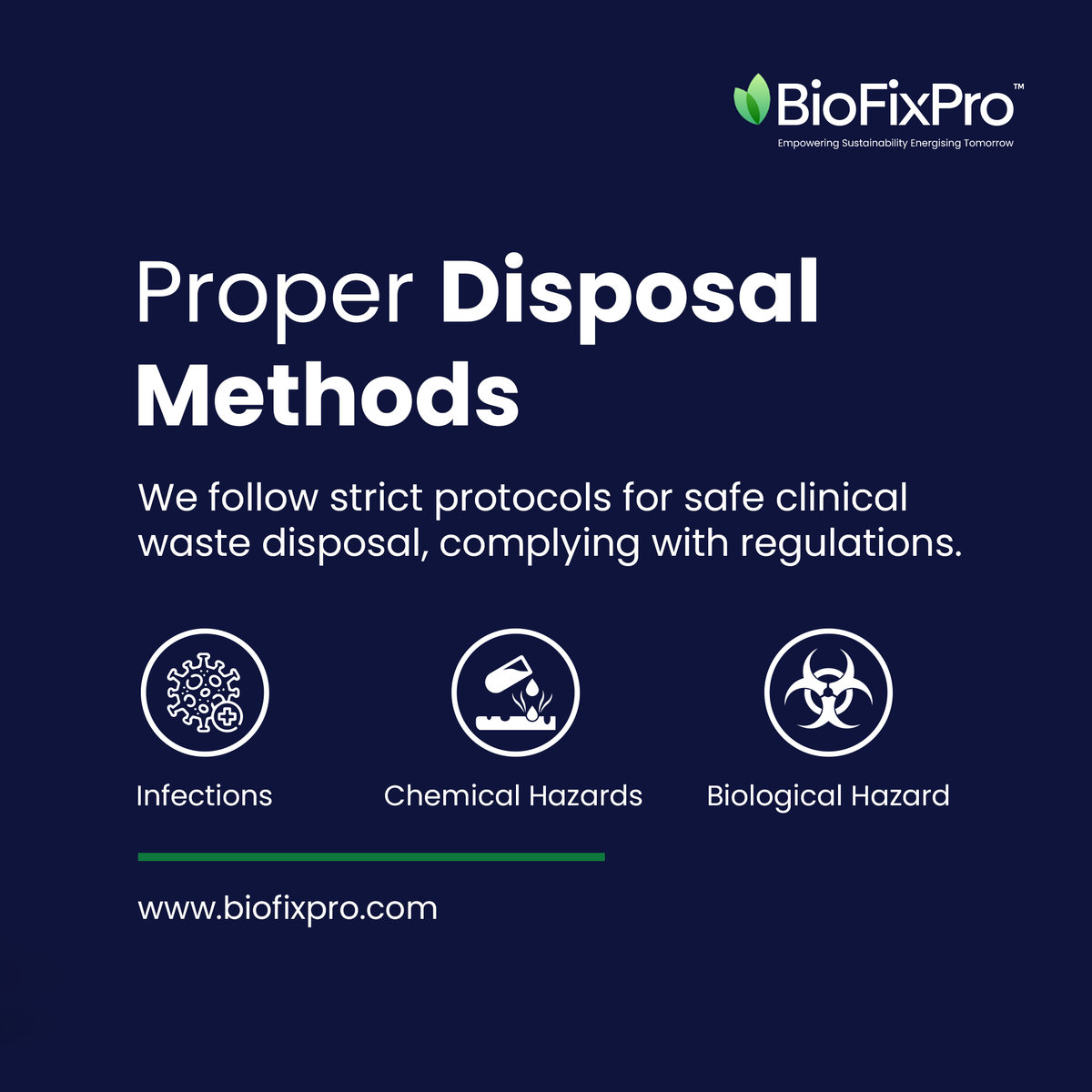 BioFixPro's tweet image. Keeping it clean and green with safe clinical waste disposal! BioFixPro ensures your medical waste is managed responsibly. 🌿
#CleanAndGreen #LikeBioFixPro