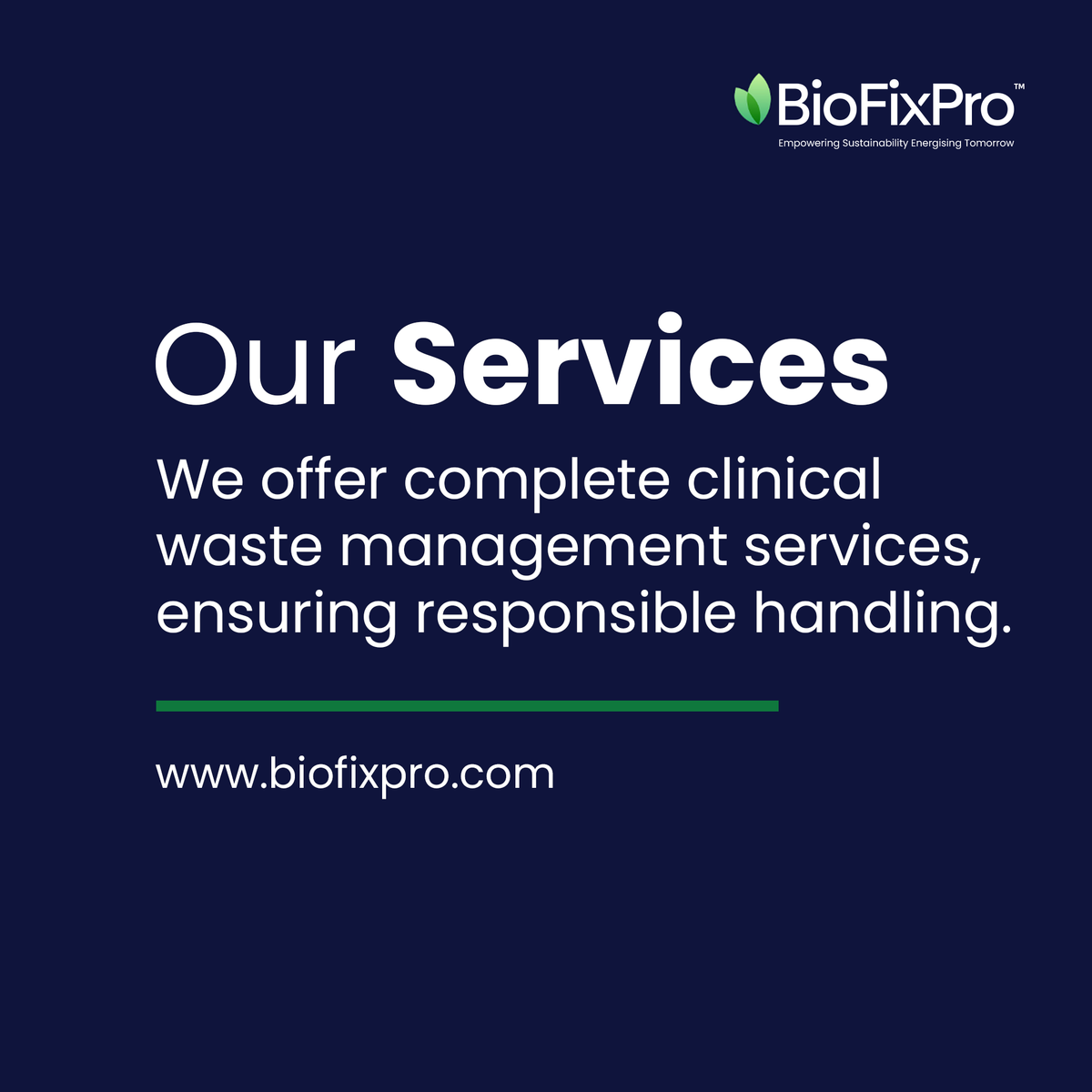 BioFixPro's tweet image. Keeping it clean and green with safe clinical waste disposal! BioFixPro ensures your medical waste is managed responsibly. 🌿
#CleanAndGreen #LikeBioFixPro