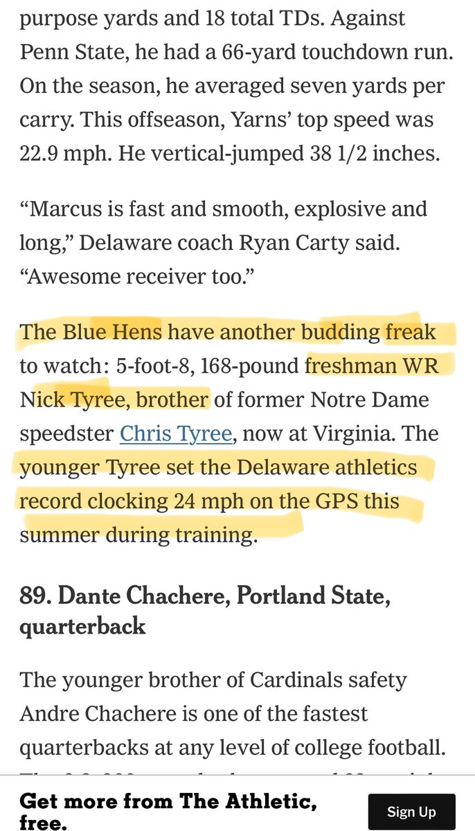 Richard Tyree (@richardtyree) on Twitter photo Proud of my son Nick <a href="/NickTyree6/">Nick Tyree</a> for being recognized for his hard work. He reached 24mph on the gps…SPEED KILLS!!!!⚡️⚡️Keep pushing yourself Nick!! Big shout to UD’s Marcus Yarns for making the “Freaks List” this year. Proud of my son Nick <a href="/NickTyree6/">Nick Tyree</a> for being recognized for his hard work. He reached 24mph on the gps…SPEED KILLS!!!!⚡️⚡️Keep pushing yourself Nick!! Big shout to UD’s Marcus Yarns for making the “Freaks List” this year.
