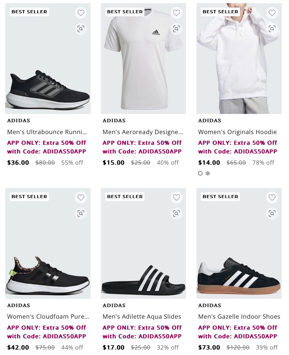 Lord Of Discounts Lightning Deals Promotions on X Take An Extra 50 Off Select Adidas Products via Shop Premium Outlets App Use Code ADIDAS50APP At Checkout. Only Applicable