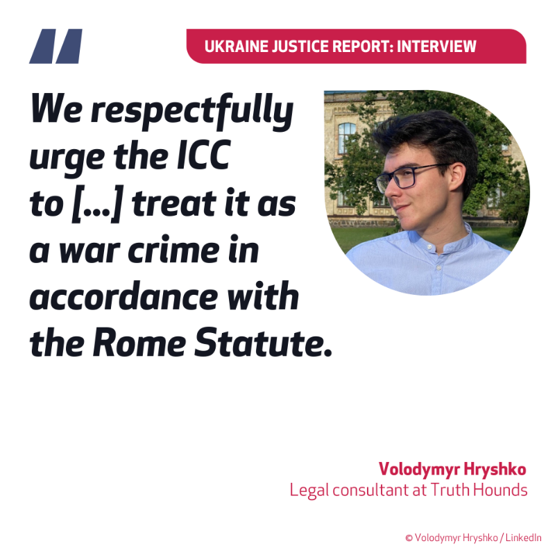 IWPR's tweet photo. The explosion of Ukraine’s Kakhovka dam can be classified as an environmental war crime based on @truth_hounds and @ExpediteJustice’s report. They are calling on the @IntlCrimCourt to recognise it as such and hold those responsible accountable.