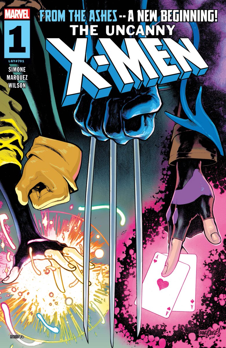 TODAY! Uncanny X-men #1 is OUT!    A huge new chapter in the greatest comic book of all time!  So blessed to be part of such a talented team 
<a href="/GailSimone/">Gail Simone 💙💛</a> 
Matt Wilson 
Clayton Cowles
<a href="/TomBrevoort/">Tom Brevoort</a>
<a href="/annalisebissa/">Annalise Bissa</a>
Martin Bira
<a href="/Marvel/">Marvel Entertainment</a>