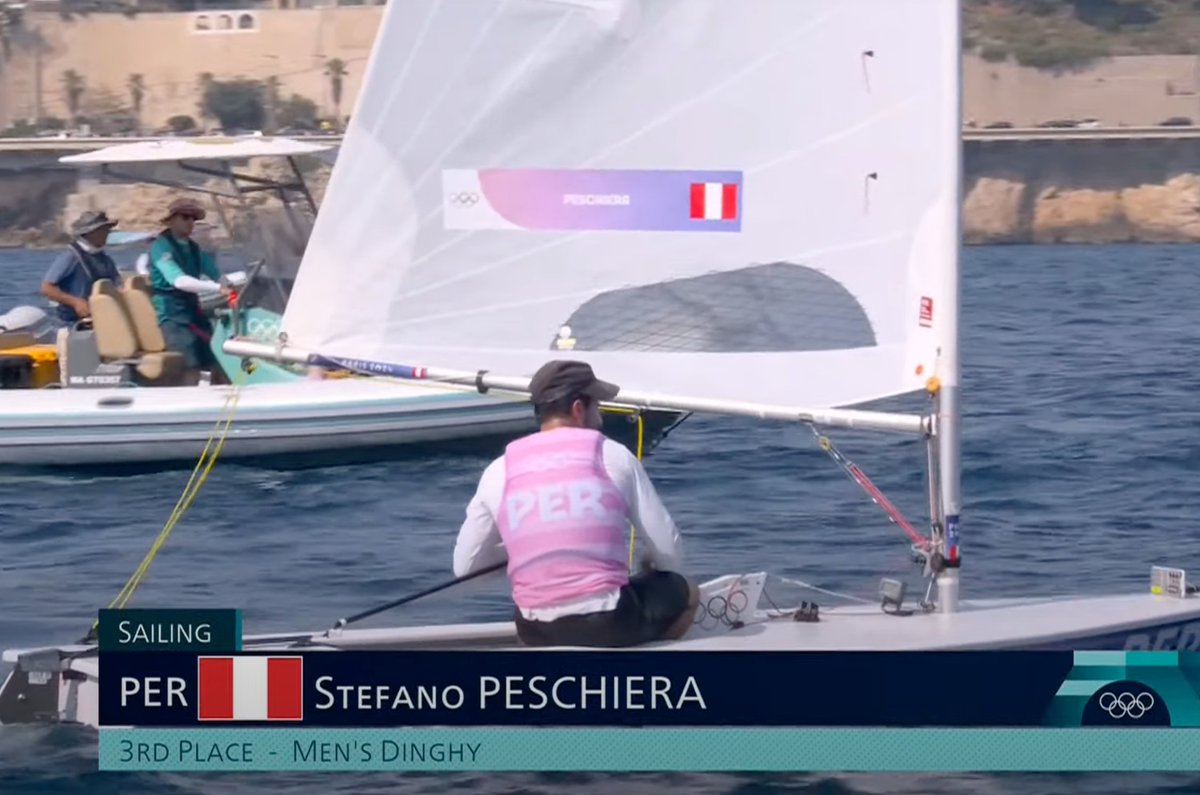 FrancePerou's tweet photo. Felicitaciones al Peruano @StefanoPeschier por ganar la Medalla de Bronce 🥉en Vela categoría Dinghy en los @juegosolimpicos #Paris2024 . 

¡Bravo 🇵🇪! 

Una gran alegría para todos los amigos del 🇵🇪 🥳🎉... 

@ipdperu @francediplo_ES https://t.co/qAlVUs0HR2