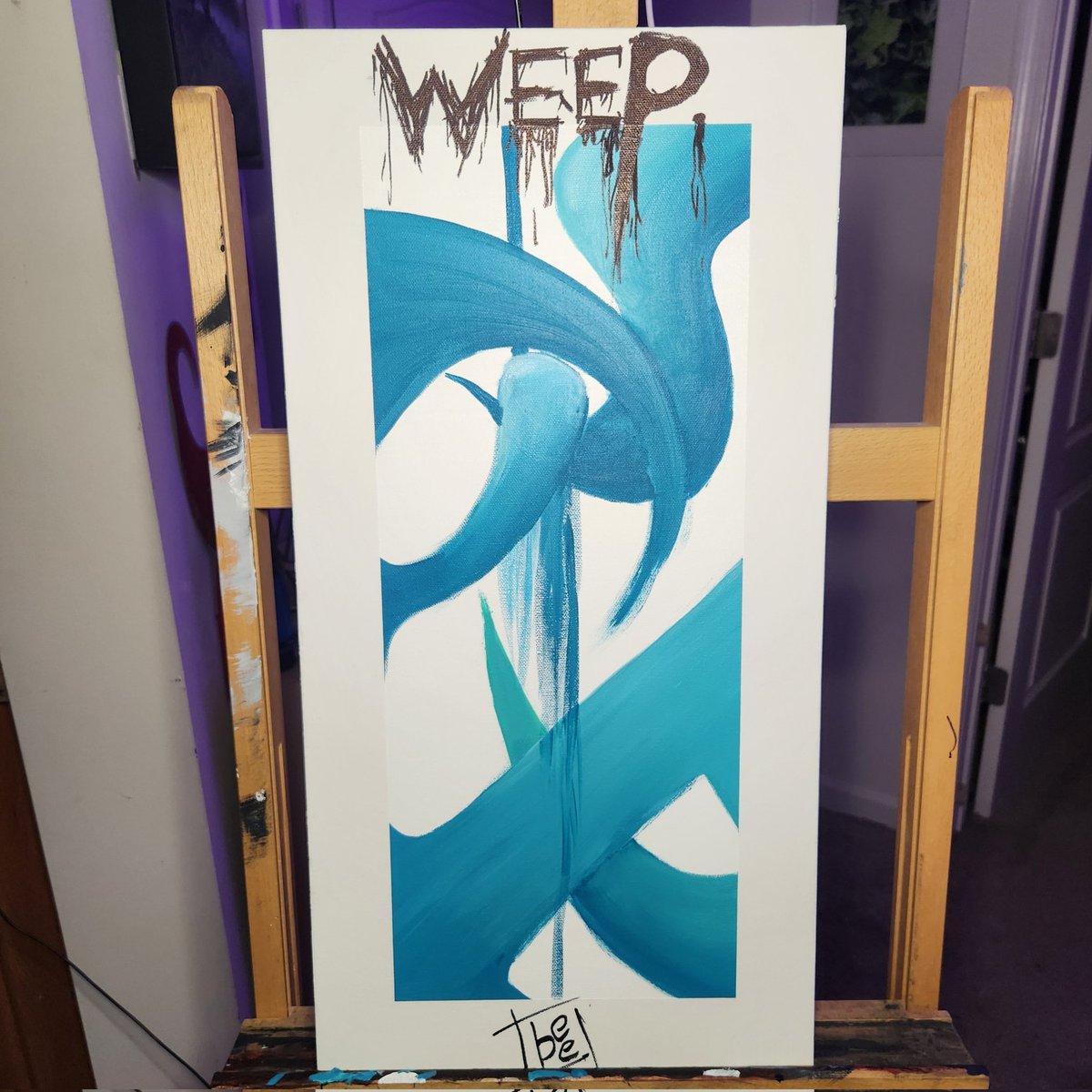 2b_dtermined's tweet photo. WEEP.
Acrylic on Canvas
[12"x24"]

ARTWORK BY BEE.

#art #abstractart #abstractartist #abstractpainting #painting #blue #bluepaint #abstract https://t.co/n9HFJrQ2L6