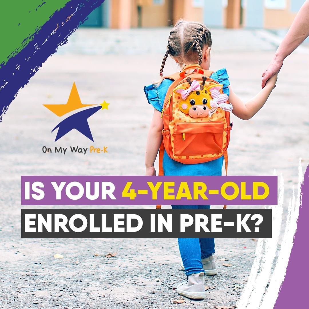If you know of an Indiana family who has a four year old not enrolled in preschool, please send them our way.
Indiana’s On My Way PreK program may also help with the cost of childcare for the siblings as well!

Erica.hubbard@fssa.in.gov

onmywayprek.org

 #OnMyWayPreK