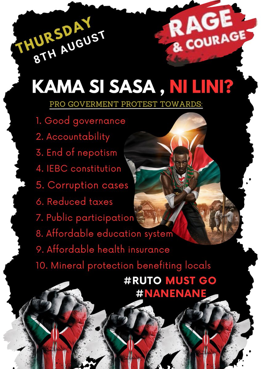 EtuBen023's tweet image. Kenya, it's time to stand up and be counted! The #NaneNaneMarch is on, and we won't be deterred by the noise from #88CalledOff. Remember, those pushing the #88CalledOff  narrative are paid tweeps, selling fear to demoralize you from turning out tomorrow Don’t fall for them.