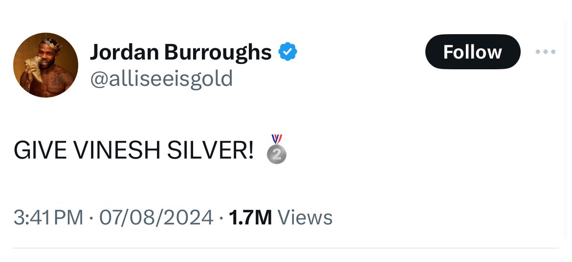isaifpatel's tweet photo. American Olympians are standing up for Vinesh Phogat and Indian olympians are gaslighting her. #SilverForVinesh https://t.co/sGZY6x70GT