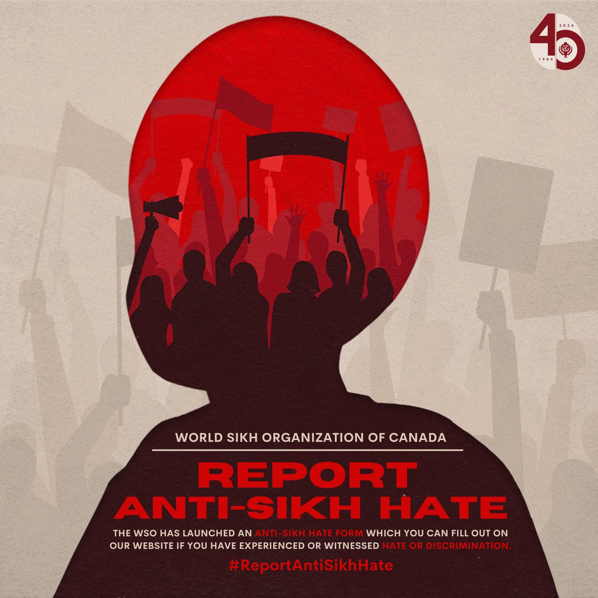 LAUNCH OF NEW ANTI-SIKH HATE FORM

Have you experienced hate or discrimination? We have seen increased incidents of hateful attacks and crimes against Sikhs. These incidents must be documented and reported to the authorities. 

If you or anyone you know has experienced any such