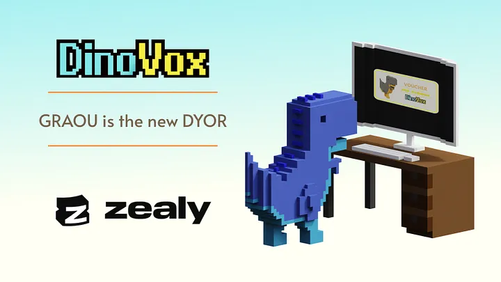 TheDinoVox's tweet photo. DINOVOX ! 

L'heure est aux récompenses Zealy pour les dinos les plus déterminés qui ont su porter haut et fort le #GRAOU sur le ZealyVerse 🦖

Bilan de la campagne TRIAS et annonce d'une GROSSE surprise pour les Old Graou (OG) 🎩