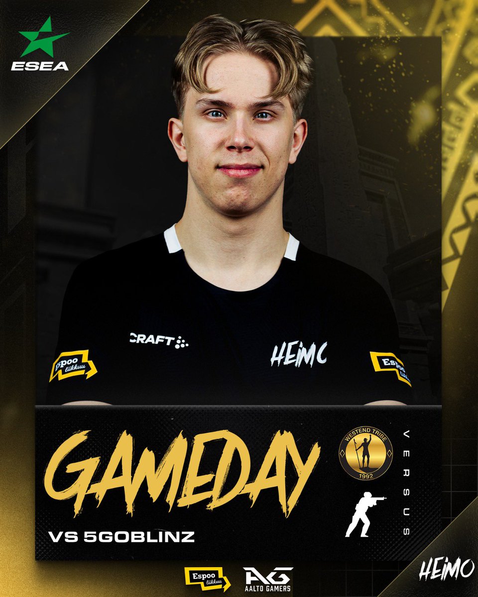 Heimo Esports (@heimoesports) on Twitter photo Lähdetääs kasvattaan voittoputkea!😎
🏆 <a href="/ESEA/">ESEA League</a> Advanced
🕗 20:00
🆚 #5goblinz
📺 twitch.tv/heimoesports
🎙️ <a href="/Micsu0/">Mico Lonka</a>
#HEIMO #esportsfi Lähdetääs kasvattaan voittoputkea!😎
🏆 <a href="/ESEA/">ESEA League</a> Advanced
🕗 20:00
🆚 #5goblinz
📺 twitch.tv/heimoesports
🎙️ <a href="/Micsu0/">Mico Lonka</a>
#HEIMO #esportsfi