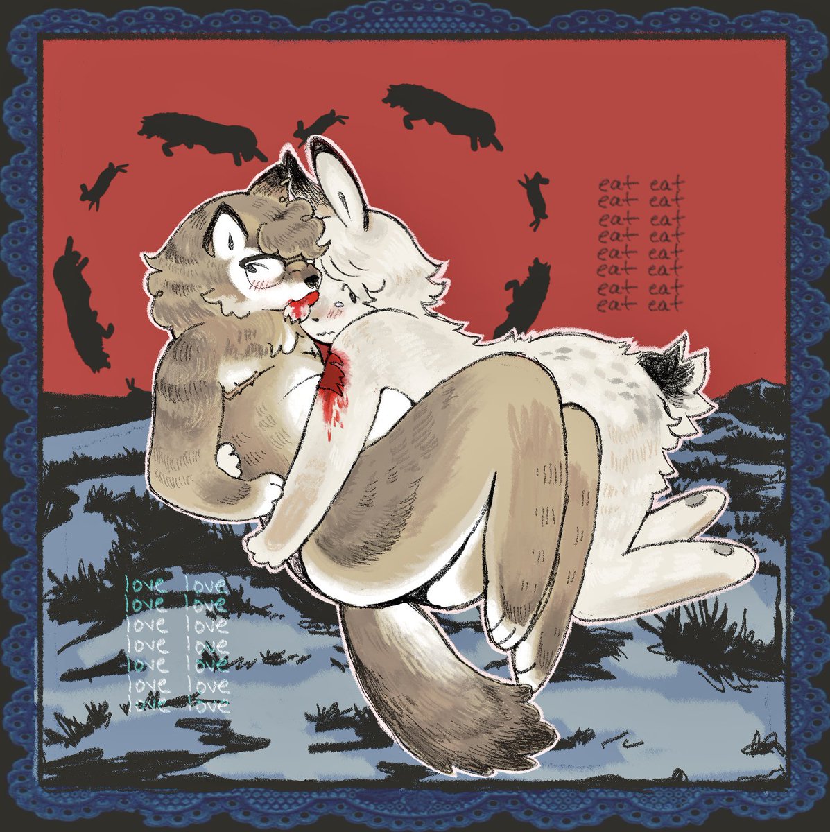 u and me 🐺❤️🐇🩸me and u