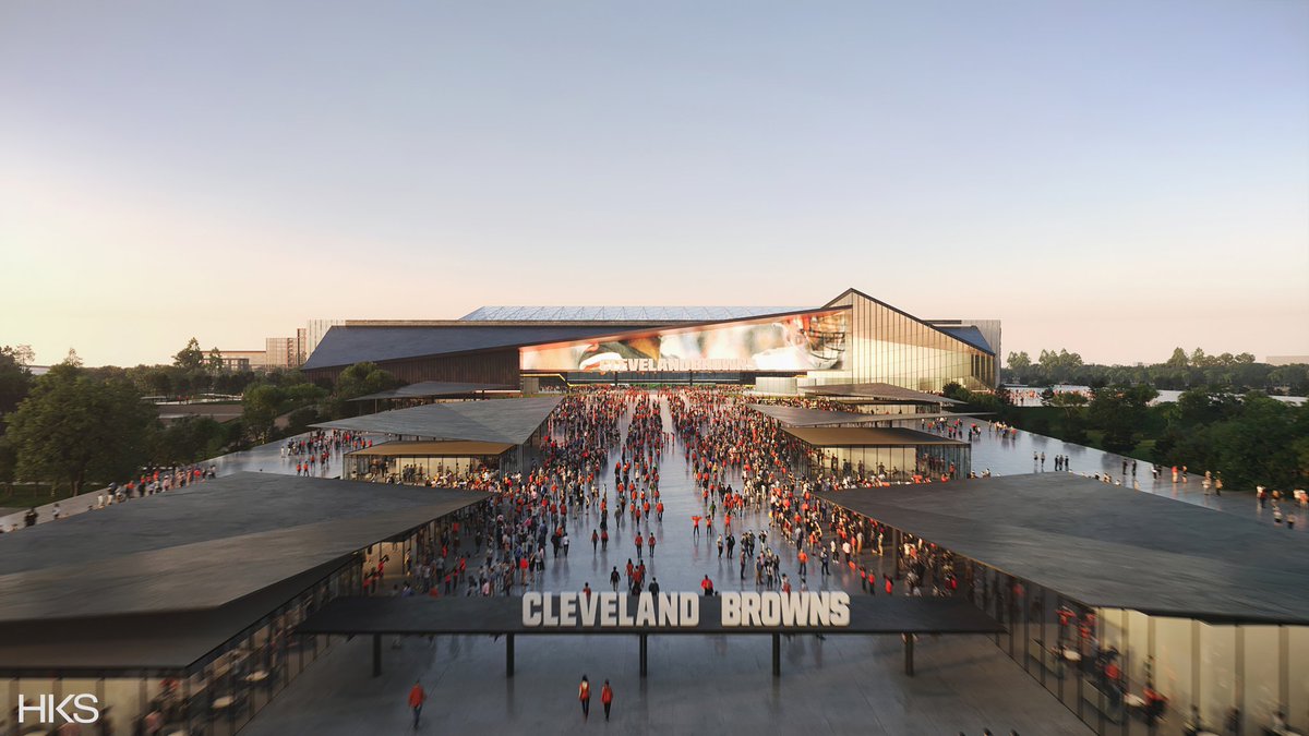 NFL_DovKleiman's tweet image. The #Browns have unveiled their plans for a new $2.4 billion domed stadium in Brook Park.

Thoughts?
