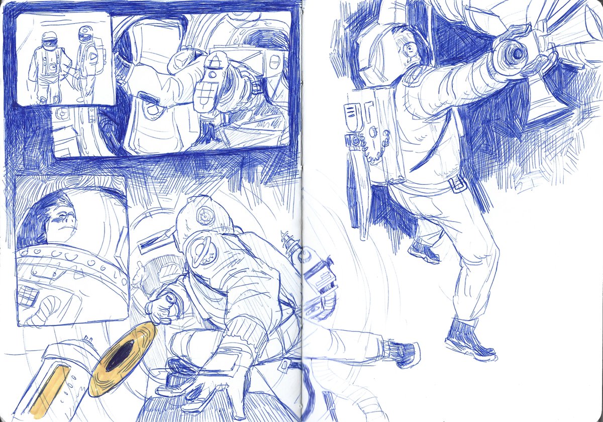 mariofdez31's tweet photo. The first one is a little comic of the adventures I had with my good friend @AndresRms00 playing an astronaut game #sketch #sketchart #comic https://t.co/4BoHXpWrmu