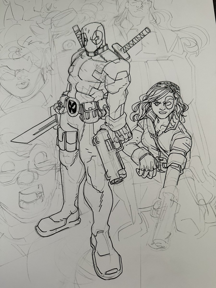 DamooseSeth's tweet photo. Finished up this 11x17 #Homage #ReCreation of #NewMutants98 #RobLiefeld #Marvel #ComicsAreForEveryone #TooCartoony #MCU #Deadpool I find myself learning quite a bit by recreating these #AlwaysLearning #NextOneIsTheBestOne #WhatsNext https://t.co/XYnF65ZW2Y