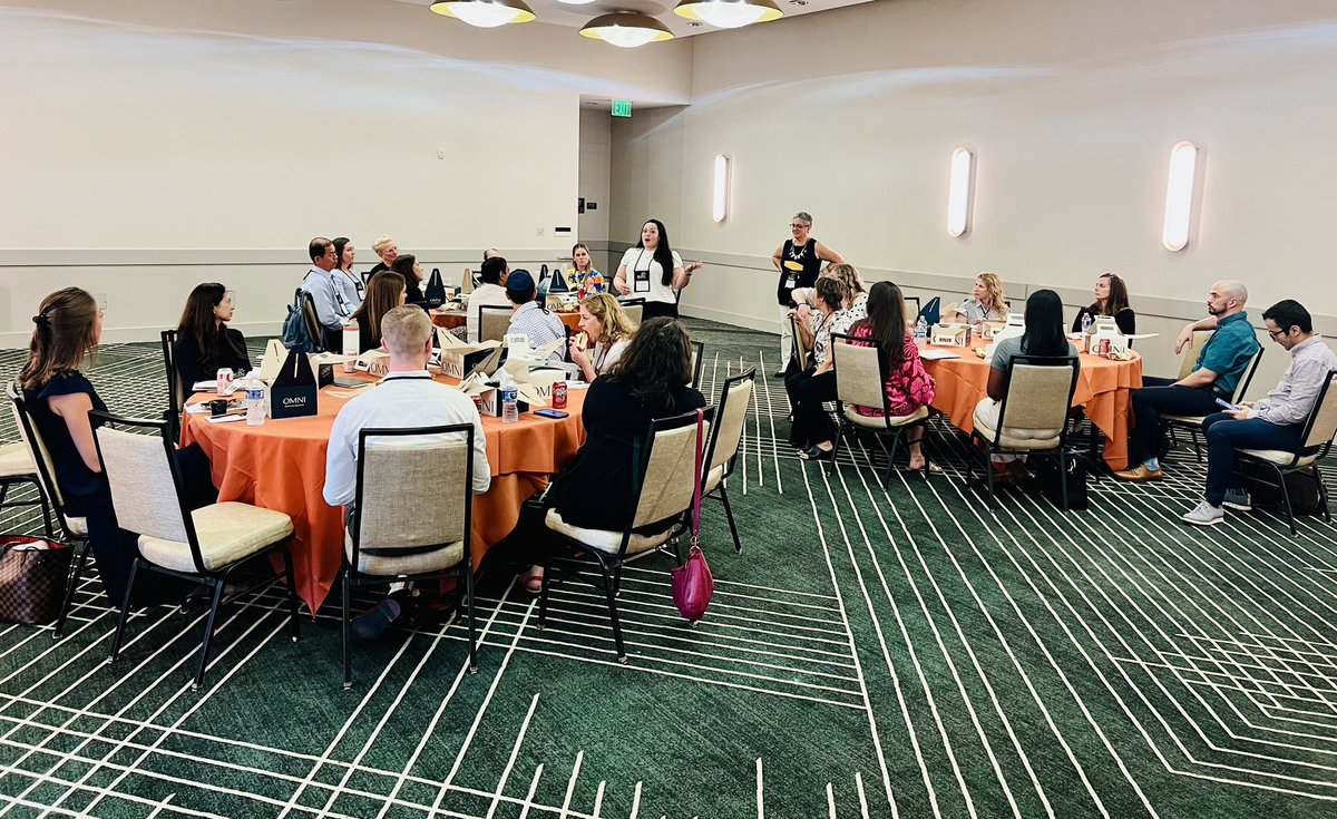 MaryWDunn's tweet photo. A room full of nurses and APPs at the BCAN Think Tank = a full heart for me. Thrilled to continue to watch this group grow every year. We’ve come a long way in incorporating the critical and unique perspectives of these clinicians at the Think Tank #BCANTT24 🧡 https://t.co/U4L9Osjjyi