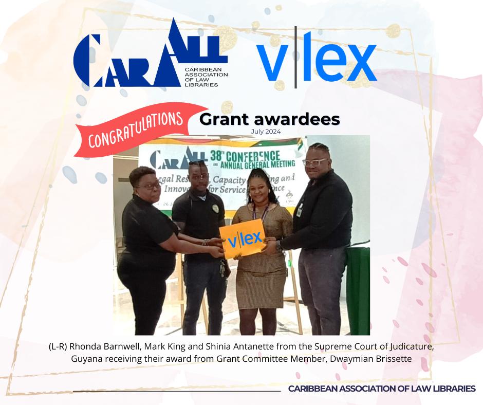 We're thrilled to announce the recipients of the vLex 'First Time In-Person Attendee' Grant!
Thank you to everyone who applied, and a special shoutout to VLex for their support. 
#carall2024 #VLexFirstTimerGrant #vLex