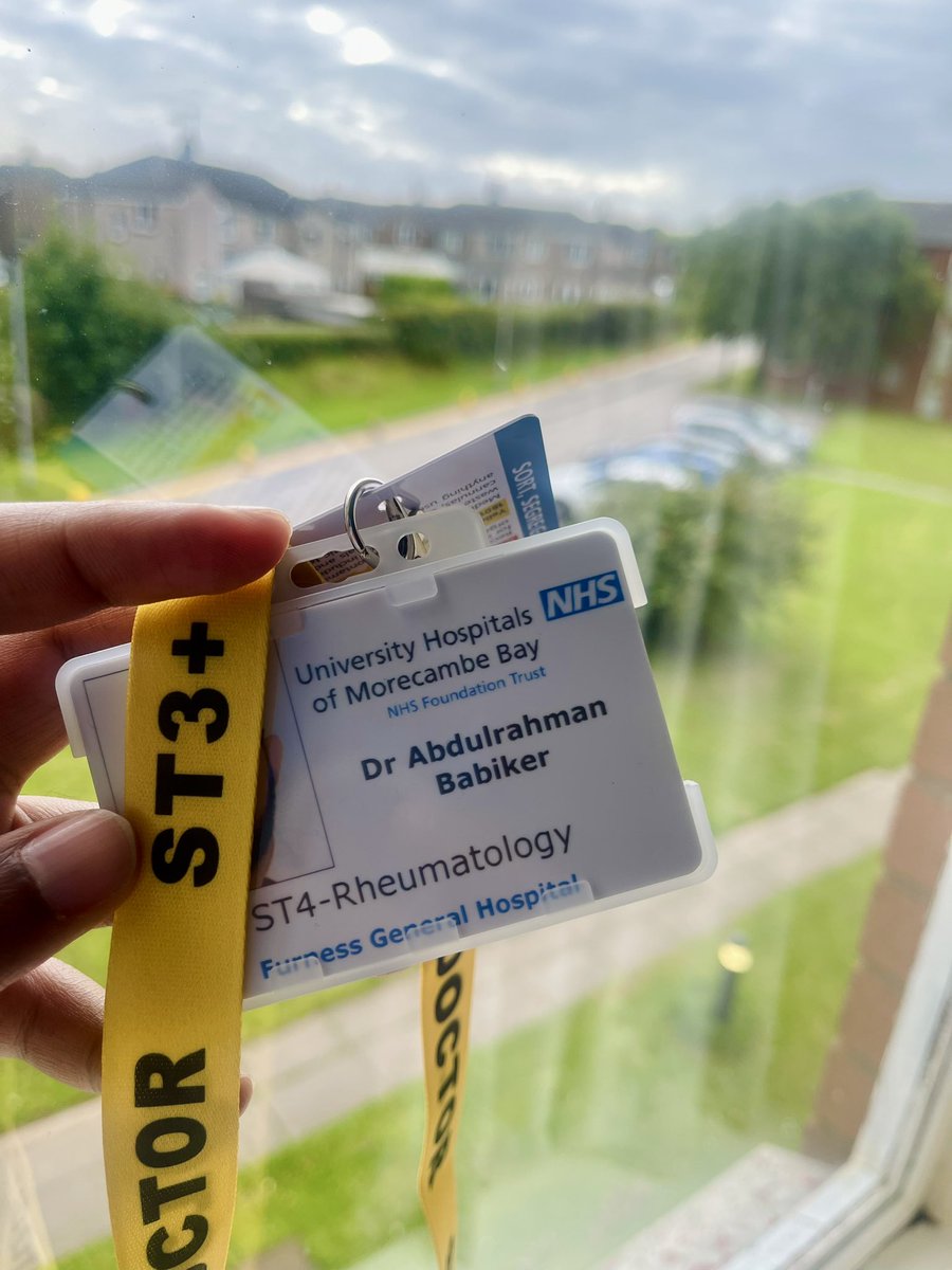 One step forward in the Rheumatology and Internal Medicine Training.

First day in Furness General Hospital 🩺
Best of luck for all of us.

💝 Stay Safe 💝

#rheumatology #st4_st5