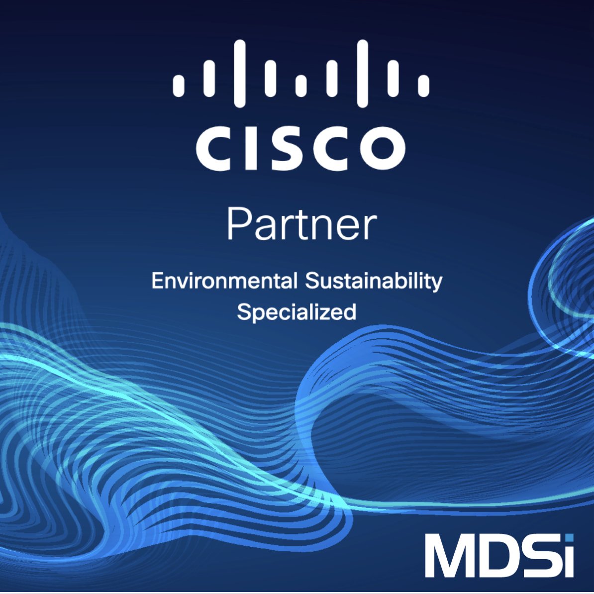 MDSi_inc's tweet photo. Pleased to announce we’re entering our third year as a Cisco Environmental Sustainability Specialized Partner! #Sustainable #CircularEconomy #EcoFriendly https://t.co/ExJqiAbImt
