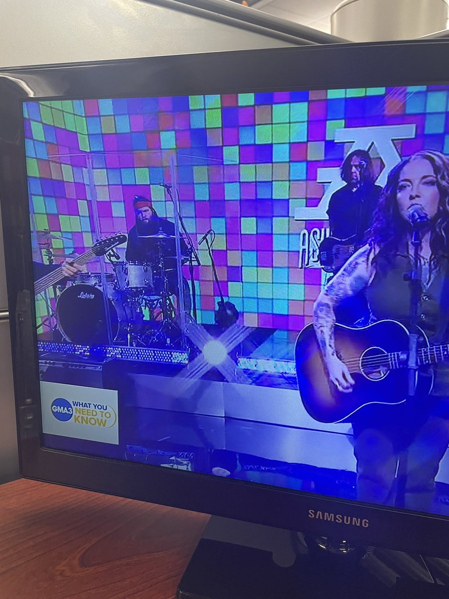 ABC13CourtneyC's tweet photo. Look who was on @GMA &amp; @ABCGMA3 today! My cousin is the drummer for @AshleyMcBryde! Talk about a guy who has really chased his dreams! Proud of ya, Quinn!🥁🫶🏼  @abc13houston https://t.co/HLrVlnpOzL
