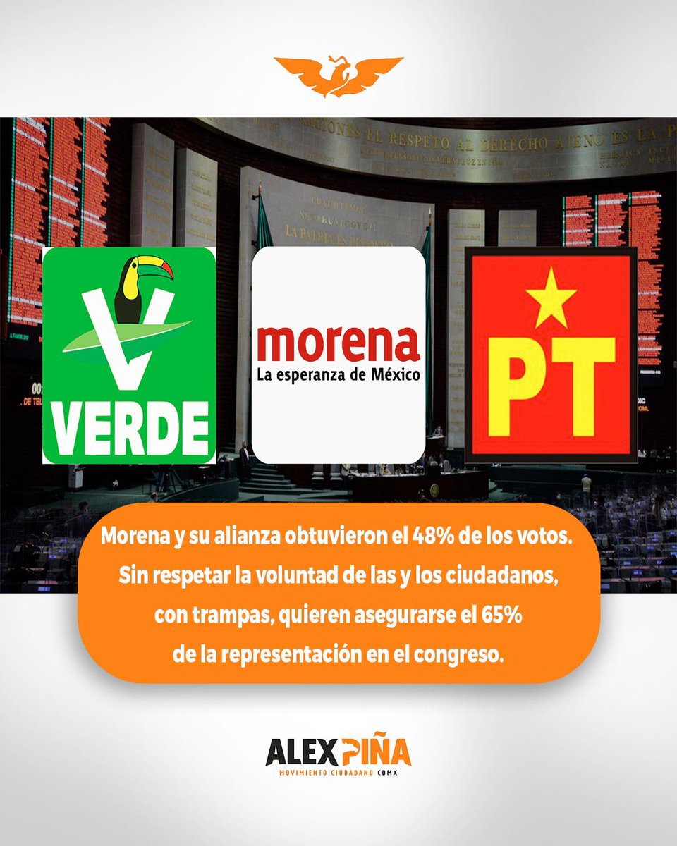 Desde <a href="/MovCiudadanoCMX/">Movimiento Ciudadano Ciudad de México</a> seguiremos defendiendo tu voto. Porque la voluntad de la ciudadanía debe estar por encima de cualquier interpretación que busque dar ventaja a quienes buscan el poder absoluto, para no tener contrapesos.

Ni más ni menos, lo justo.