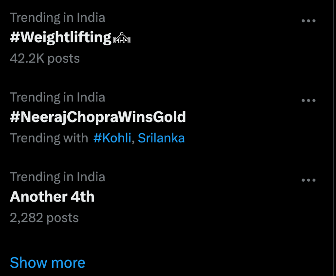 I think this #Olympics has fried India's brains. 

#NeerajChopraWinsGold ??