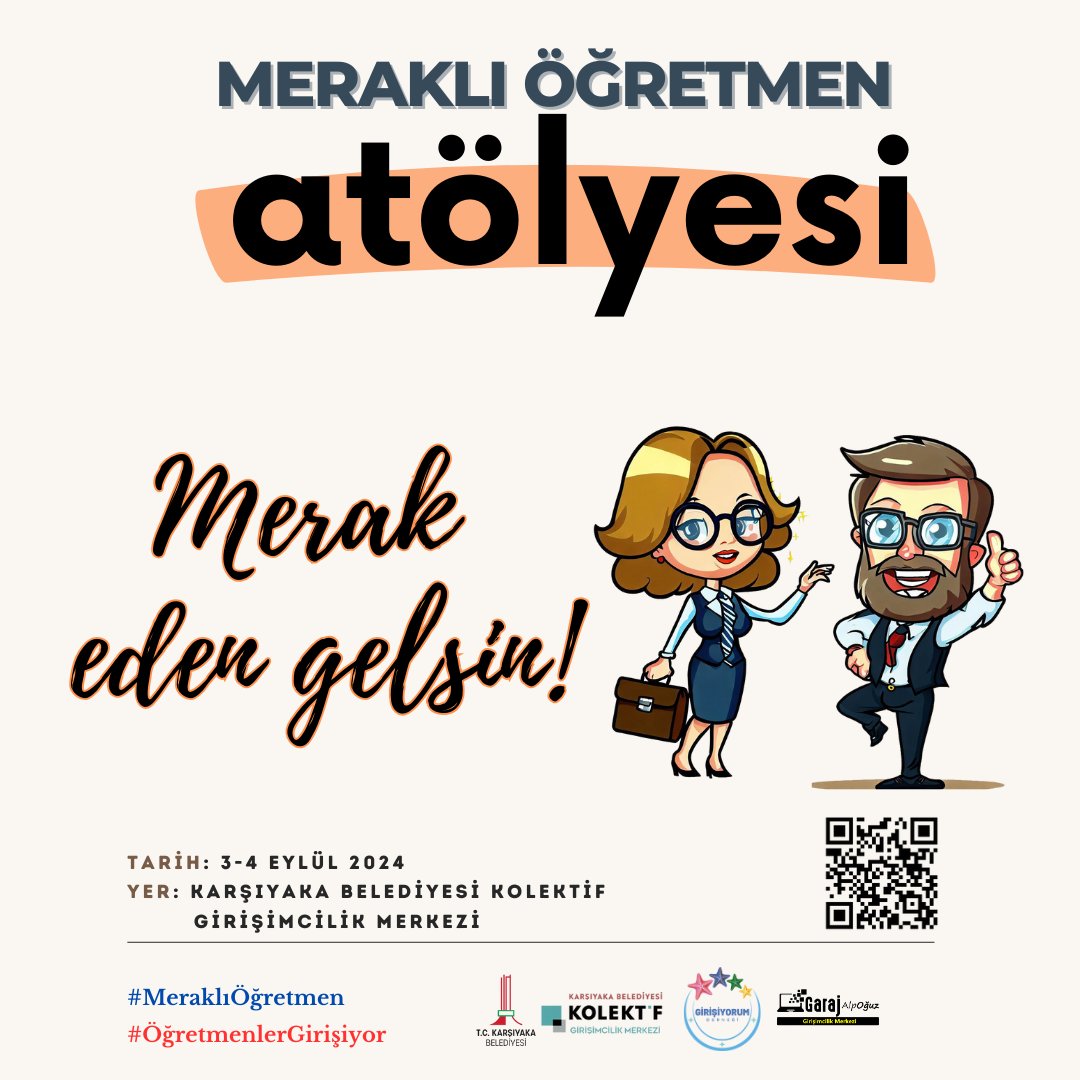 Meraklı Öğretmen, Girişimci Öğretmendir!

3 ve 4 Eylül tarihlerinde düzenlenecek ücretsiz atölyelerimizde, yaratıcılığınızı keşfedin, fark yaratın ve girişimcilik ekosistemine adım atın!
Kayıt Linki: linktr.ee/olcaybuyukcapar
#MeraklıÖğretmen #ÖğretmenlerGirişiyor