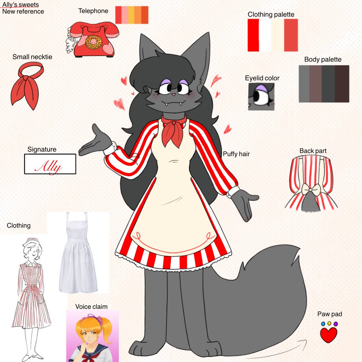 wolfanimxt67910's tweet photo. Ally’s reference 
-
-
Sorry for not posting but I made a reference of my oc so here it is✨ https://t.co/E0mPFkaUxC