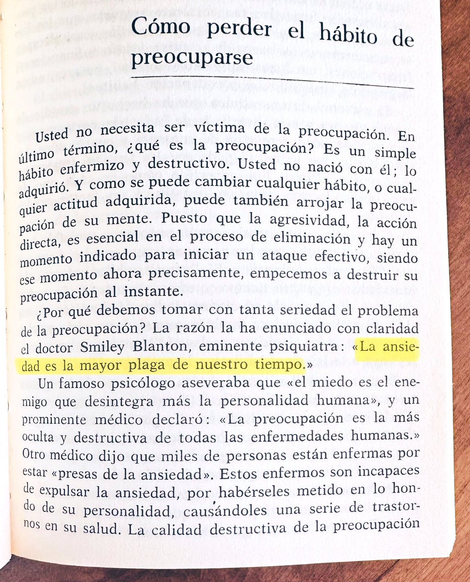 La ansiedad es la mayor plaga de nuestro tiempo.