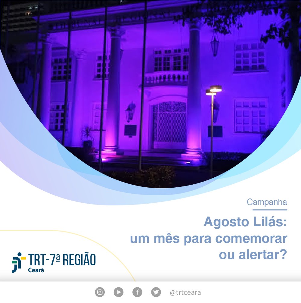 trtceara's tweet photo. Em 7/8/2006, foi promulgada a Lei Maria da Penha, referência no enfrentamento da violência doméstica no Brasil. Para combater essa mazela social, o TRT-CE apoia o Agosto Lilás e implementa diversas políticas de prevenção à violência contra a mulher. Veja: https://t.co/7IUSQ0xIEp https://t.co/108yIA6Hcl