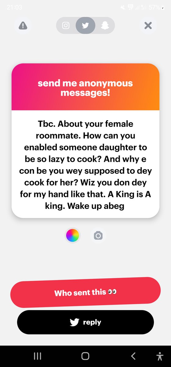 Wizarab10's tweet photo. Female Roommate???

Nobody gives a fuck about your hand. I cook because I like cooking. You're not a king. You don't know how to cook https://t.co/dnw1xVpWz9