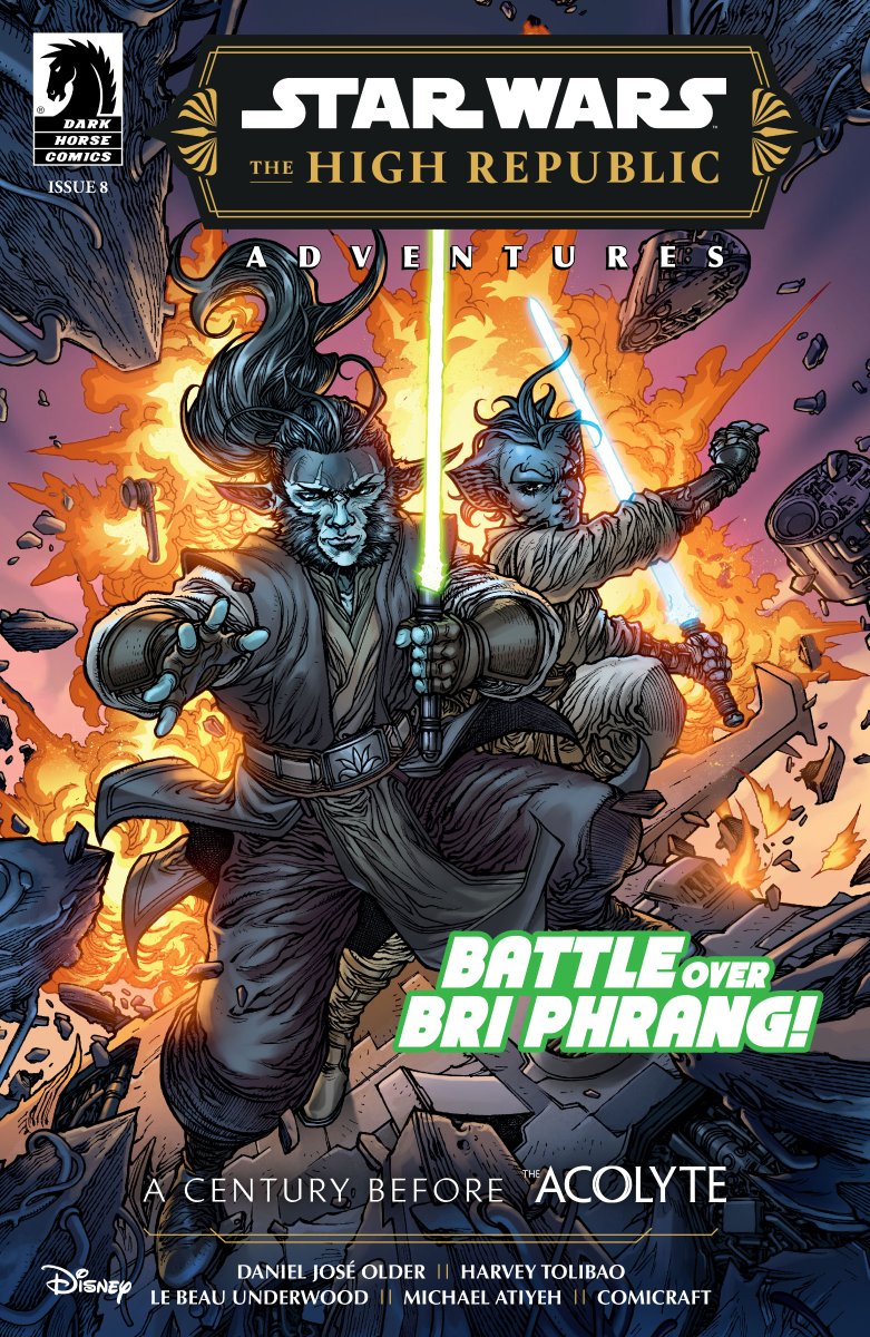Tune in for the most shocking chapter of the High Republic Saga yet with today's new release, #StarWars: The High Republic Adventures lll #8! Details: bit.ly/3SDnVXl

By <a href="/djolder/">Daniel José Older</a>, <a href="/harveytolibao/">harvey tolibao</a>, <a href="/atiyehcolors/">Michael Atiyeh</a>, and <a href="/Comicraft/">COMICRAFT!</a>