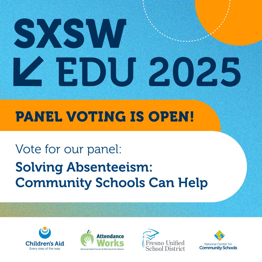 I'm honored to be a speaker for a proposed <a href="/SXSWEDU/">SXSW EDU</a>  panel organized by <a href="/ChildrensAid/">Children's Aid</a> to discuss #ChronicAbsenteeism and #CommunitySchools. To bring the conversation to the stage, we need your support! Vote for our panel before August 18!👉canyc.info/SXSWVote
