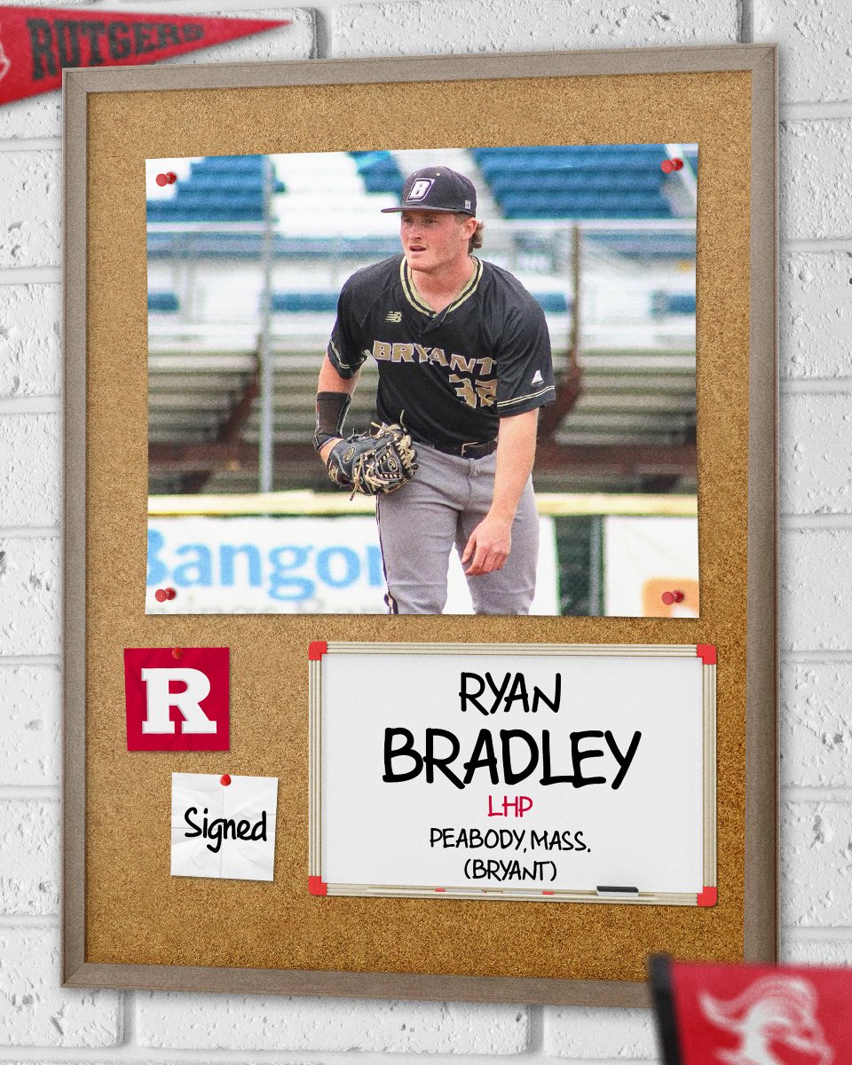 ⚔️ Ryan Bradley is a Scarlet Knight! ⚔️

Ryan joins us after four seasons at Bryant and most recently dominated this summer in the NECBL with the North Shore Navigators, where he posted a 2.02 ERA with 20 Ks/4 BBs in 13.1 innings of work!

Let's get to work, Ryan!

#TCD