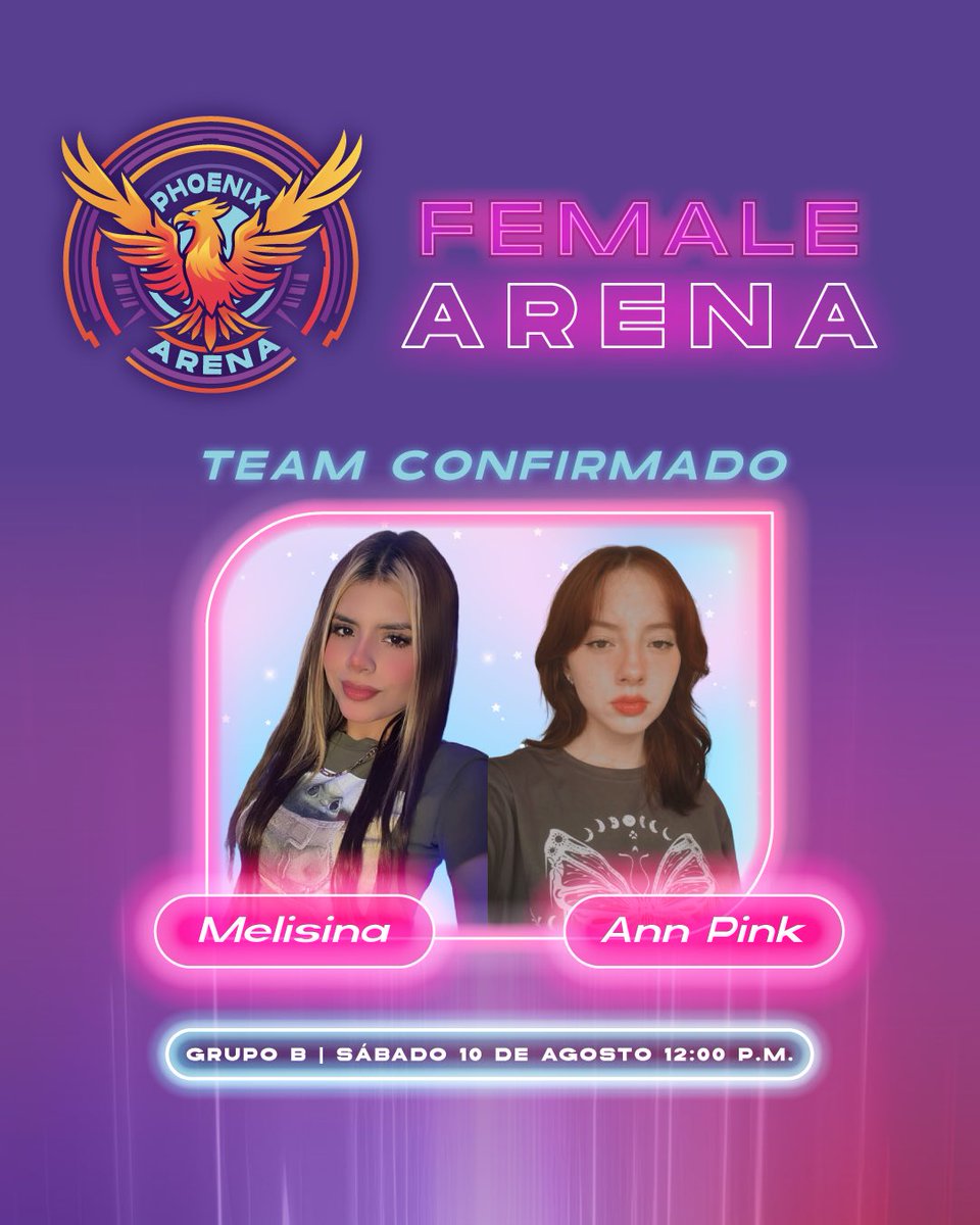 PhoenixArenaGG's tweet photo. ¡BIENVENIDAS @MelisinaGames Y @AnnPink_ 
AL PHOENIX ARENA! 🌟 
PREPÁRENSE PARA LA ACCIÓN EN WARZONE.

 ¡A DARLO TODO EN LA ARENA! 🎮🔥 #PHOENIXFEMALEARENA #WARZONE #GIRLGAMERS https://t.co/jlbIrAukia
