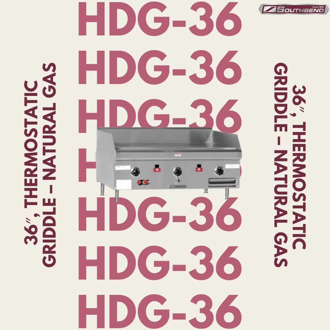 Introducing the HDG-36 Heavy-Duty Counterline Griddle: the ultimate kitchen powerhouse! With 90,000 BTUs and top-notch features, this griddle is built for exceptional performance and durability. 
#Southbend #HeavyDutyGriddle #CommercialKitchen