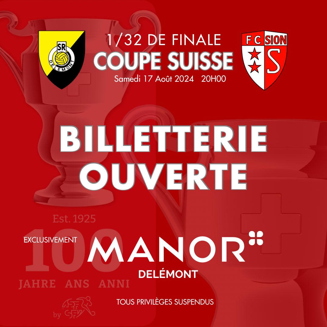 #coupesuisse <a href="/FCSion/">FC Sion</a> <a href="/News_SFL/">Swiss Football League</a> <a href="/Bolzplazz/">Bolzplazz Swiss Football Platform</a> <a href="/SuisseFoot/">Foot Suisse 🇨🇭</a> <a href="/untrucdefoot/">UN TRUC DE FOOT</a> #valais #football #Fussball #schweizercup #SRDFCS