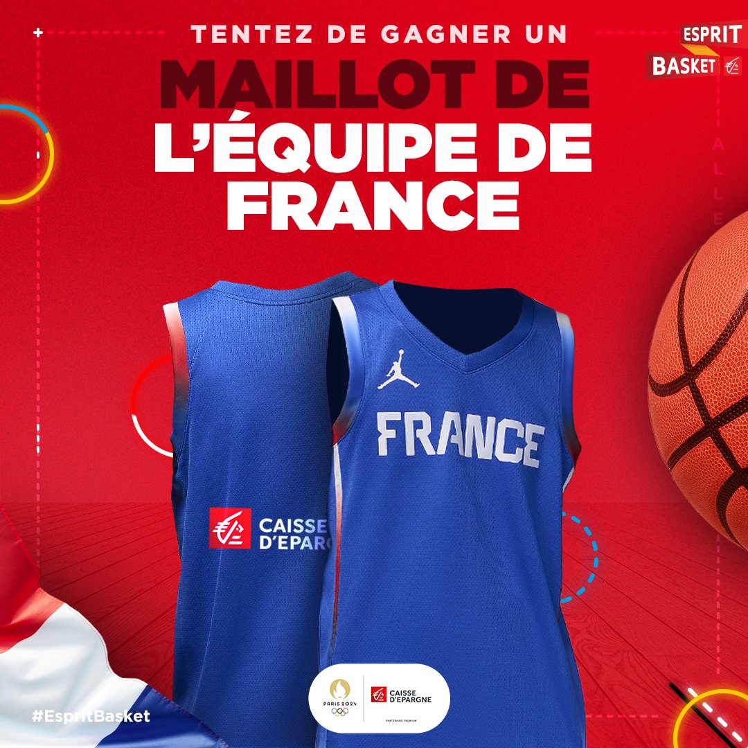 EspritBasket's tweet image. #JeuConcours A l'occasion de la demi-finale France 🇫🇷 -🇩🇪 Allemagne des Bleus, nouvelle chance de gagner ce superbe maillot des Bleus 😎

Pour cela, rien de plus simple : follow + RT !
Résultats à la fin du match, bonne chance ! 🤞
#EspritBasket