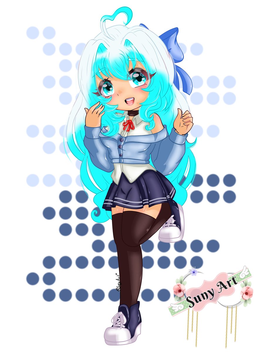 Pago por adoptable estilo chibi humano 🩵✨🌟🪽
