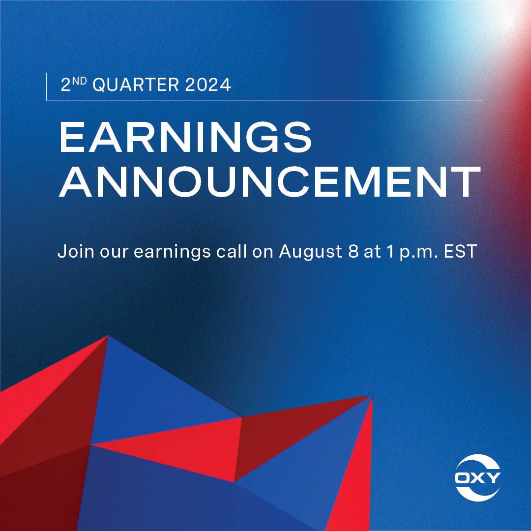Oxy reports strong operational performance, which drove operating cash flow of $2.4 billion, with total company production exceeding the midpoint of guidance by 6 Mboed, representing a 4-year quarterly high.

Listen &gt; bit.ly/3WSMUs5