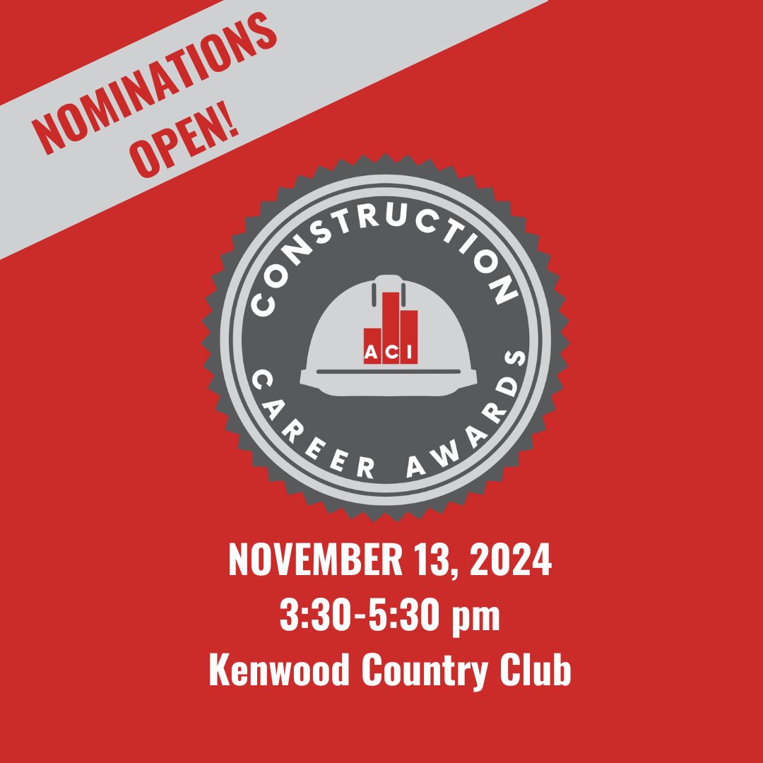Allied Construction Industries (@aci_cincinnati) on Twitter photo Nominations are OPEN! Submit deserving individuals and companies NOW. New location: Kenwood Country Club. New time of day: 3:30-5:30. It's a can't-miss event.
Everything you need to know is here: aci-web.com/award-nominati… Nominations are OPEN! Submit deserving individuals and companies NOW. New location: Kenwood Country Club. New time of day: 3:30-5:30. It's a can't-miss event.
Everything you need to know is here: aci-web.com/award-nominati…