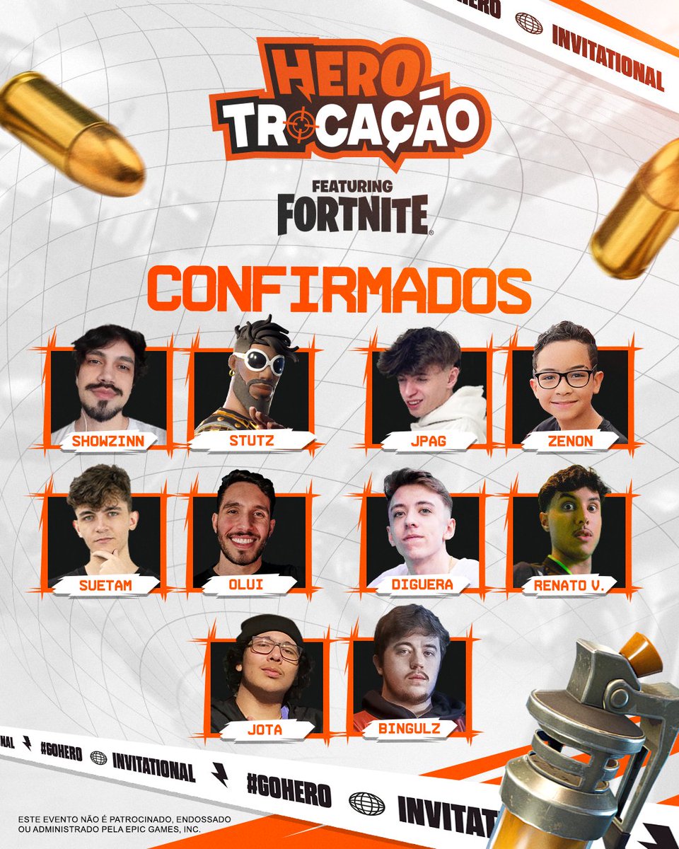 <a href="/loud_gabzera/">LOUD gabzera</a> <a href="/guigzvlr/">Guigz</a> <a href="/916Gon/">916Gon</a> <a href="/sabininhufam/">HERO Sabininhu</a> <a href="/gonzagabr_/">Felipe Gonzaga</a> <a href="/Sprizey_/">Sprizey</a> <a href="/Miaslv4/">Mia Slv</a> <a href="/f00se_/">f00se</a> <a href="/pingulegal/">pingu</a> <a href="/Kennosv/">Kenno</a> <a href="/IsFloss/">Floss</a> <a href="/znickzfn/">F4T zNickz</a> <a href="/Tukay_BR/">Tukaii</a> <a href="/letiltz/">letiltz</a> <a href="/Suuhzzz/">suuhz</a> <a href="/GihPilotto/">Giovanna Pilotto ✨</a> <a href="/heyarkane/">ARKANE</a> <a href="/handerplay_/">HanderPlay</a> <a href="/cyndbmr/">CYND 💜</a> <a href="/PinaFN/">Pina</a> <a href="/Tiscofn/">Tisco</a> <a href="/CentralDoBrega/">Central do Braga</a> <a href="/Nofyz3/">Nofyz</a> <a href="/thaleshcg/">W7M Pulgaboy</a> <a href="/frtfps/">TL VISA FRTTT</a> mais 5 confirmados!

aqui estão mais algumas duplas que vão jogar o #HeroTrocacao 🔥