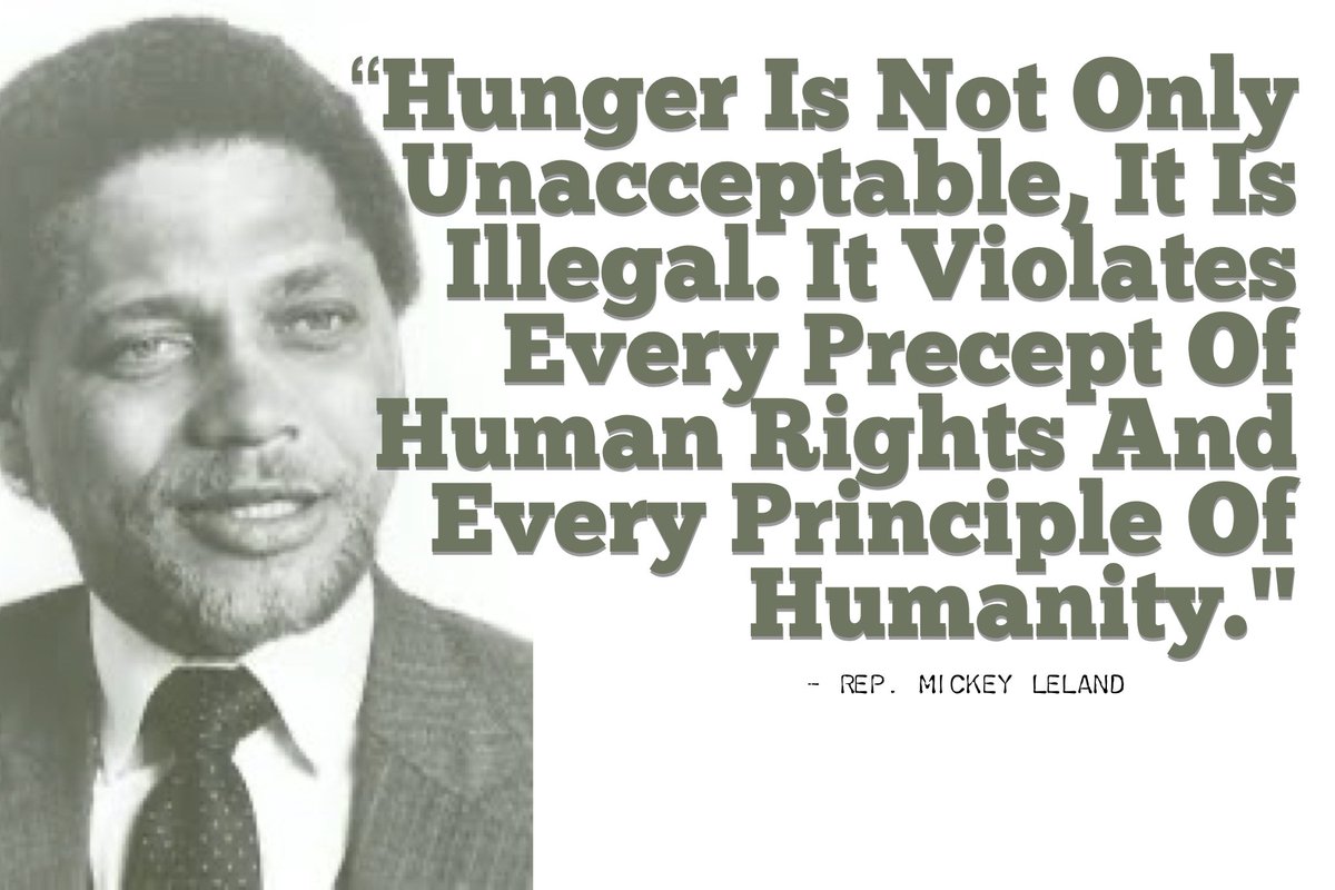 Standing against hunger is standing up for humanity. Let’s continue the mission Mickey Leland championed. #LelandLegacy #MickeyLeland #EndHunger #HumanityFirst