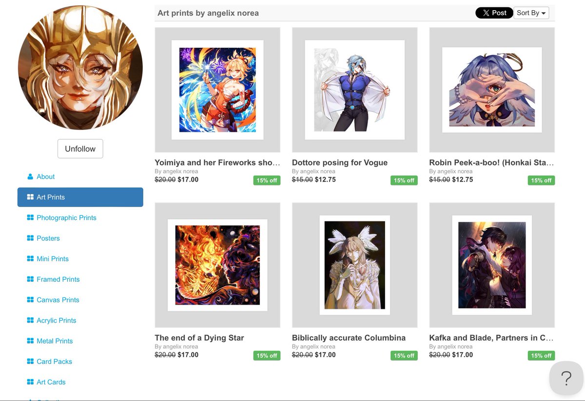 Print shop now available <3

Profile For angelix norea - INPRNT inprnt.com/profile/angeli… via <a href="/inprnt/">INPRNT</a>