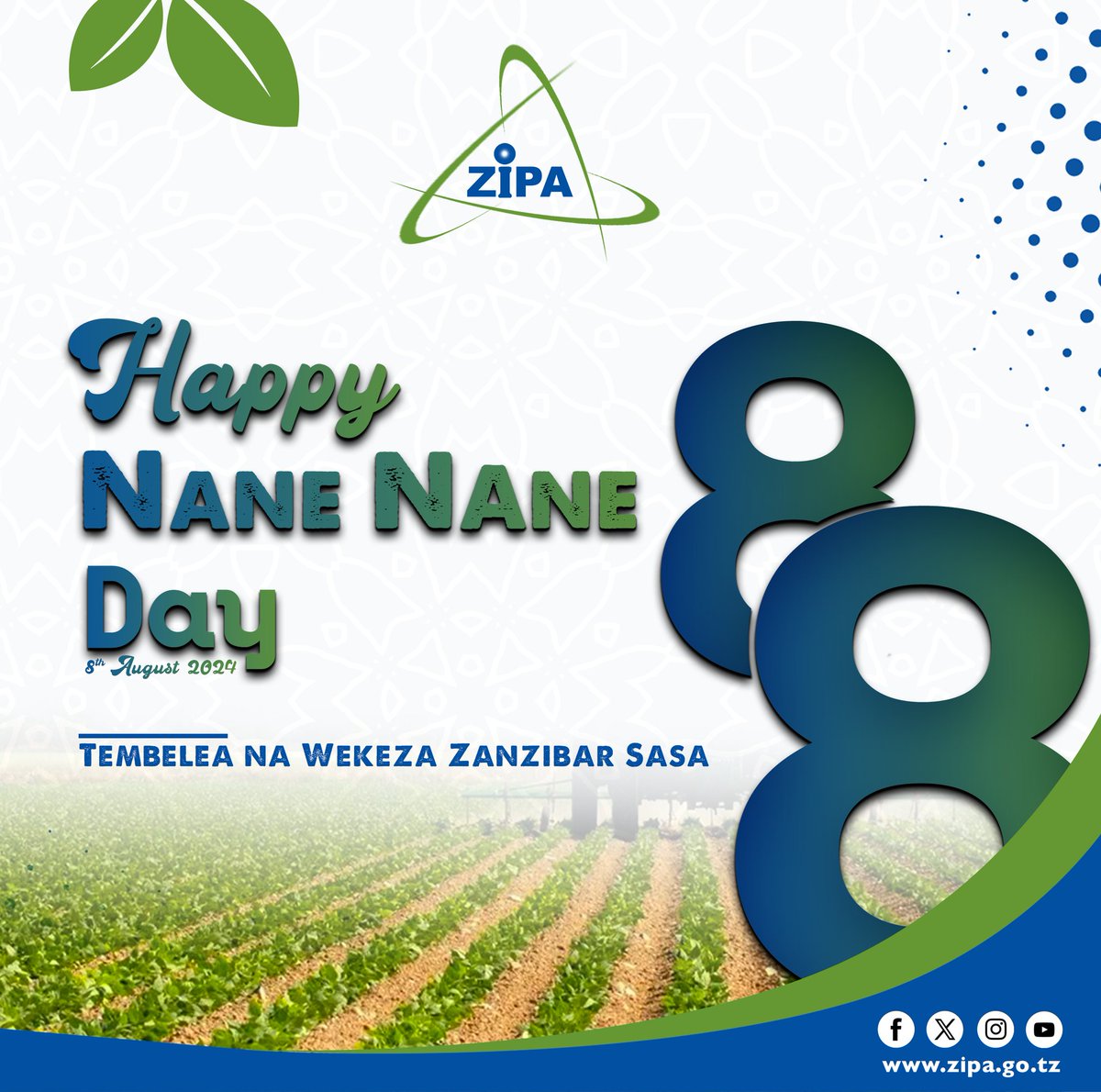 Tunawatakia Heri ya sikukuu ya Nane Nane.......

#visitzanzibar 
#wekezazanzibar 
#investinzanzibar